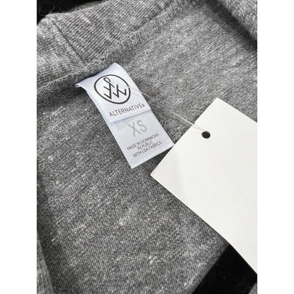 NWT Alternative Size XS Eco Jersey Rib Sleeve Wrap Grey MSRP $48 - Picture 7 of 11